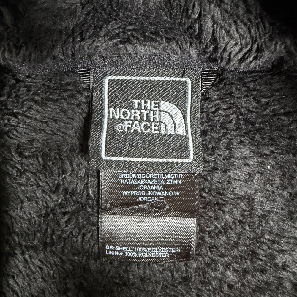 The North Face Womens Osito Full Zip Fleece Jacket Black Small S High Pile Fuzzy - Picture 6 of 11